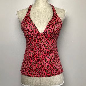 Victoria’s Secret Leopard Print Halter Tankini Top